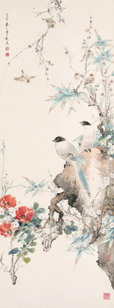 View full screen - View 1 of Lot 2657. 顏伯龍 春色滿園 | Yan Bolung, Spring scenery in the Garden.