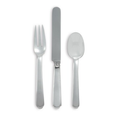 View full screen - View 1 of Lot 1842. AN AMERICAN SILVER FLATWARE SERVICE, CARTIER, NEW YORK, 20TH CENTURY.