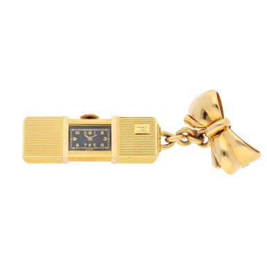View full screen - View 1 of Lot 466. YELLOW GOLD PENDANT WATCH CIRCA 1950.
