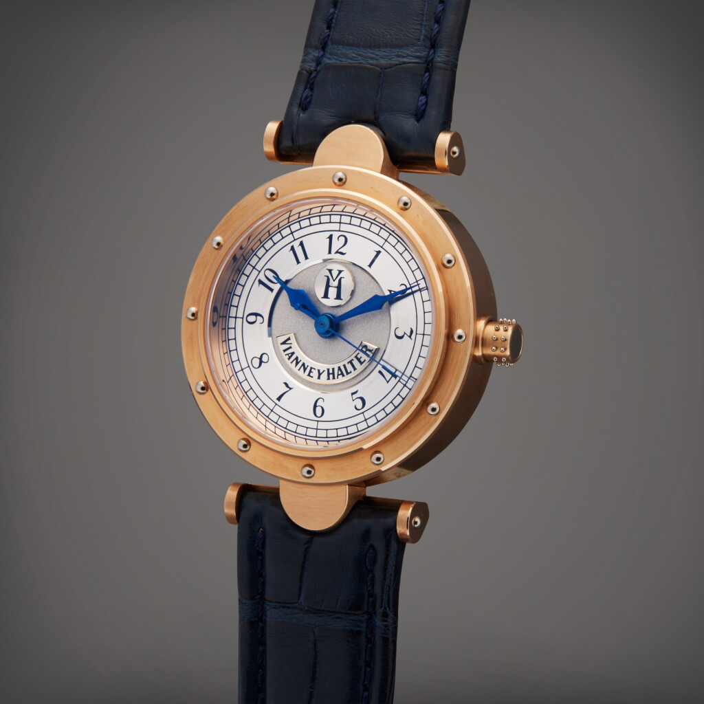 View full screen - View 1 of Lot 13. Classic | A pink gold automatic wristwatch, Circa 2007 | Vianney Halter Classic 粉紅金自動上鏈腕錶,製作年份約 2007.