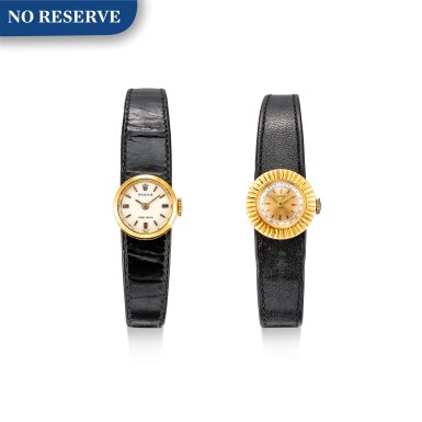 View full screen - View 1 of Lot 613. ROLEX AND TUDOR | CHAMELEON, REFERENCE 1703, A SET OF TWO YELLOW GOLD WRISTWATCHES, CIRCA 1960.