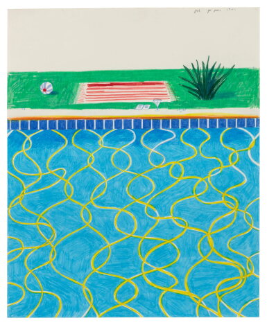 View full screen - View 1 of Lot 101. Drawing of a Pool and Towel.
