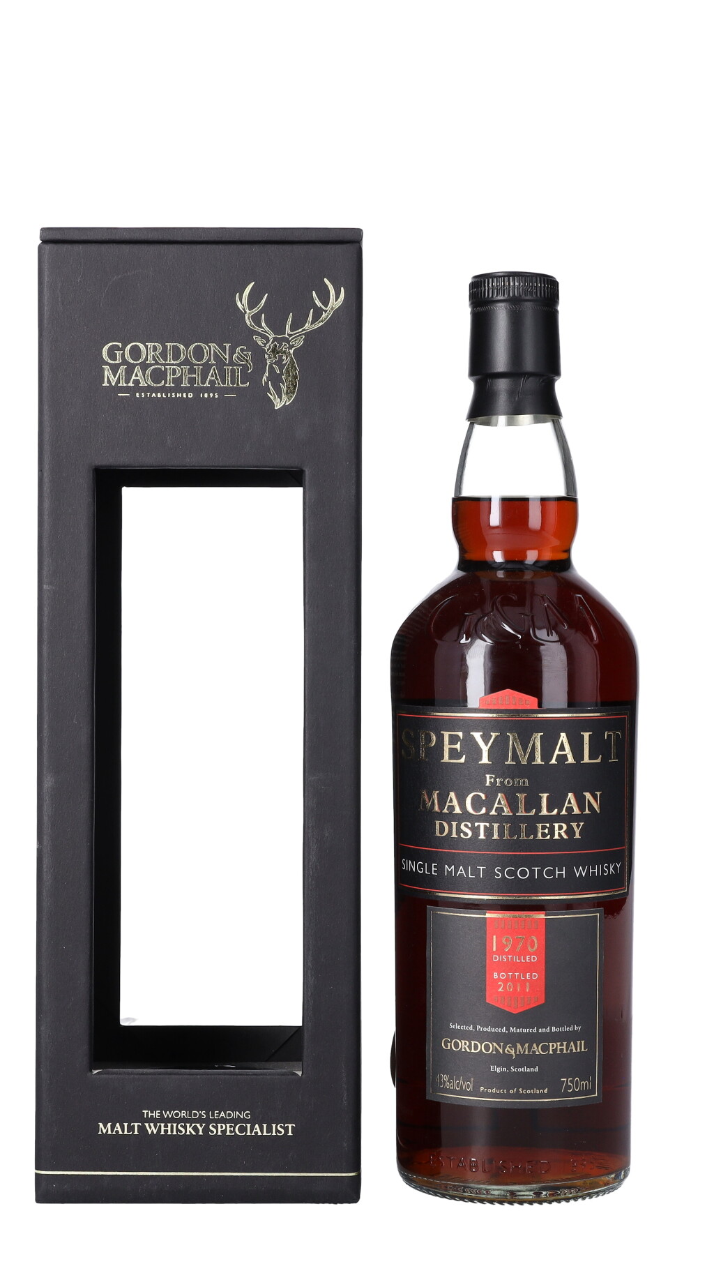 View full screen - View 1 of Lot 5189. Macallan Gordon & MacPhail Speymalt 40 Year Old 43.0 abv 1970 (1 BT75).