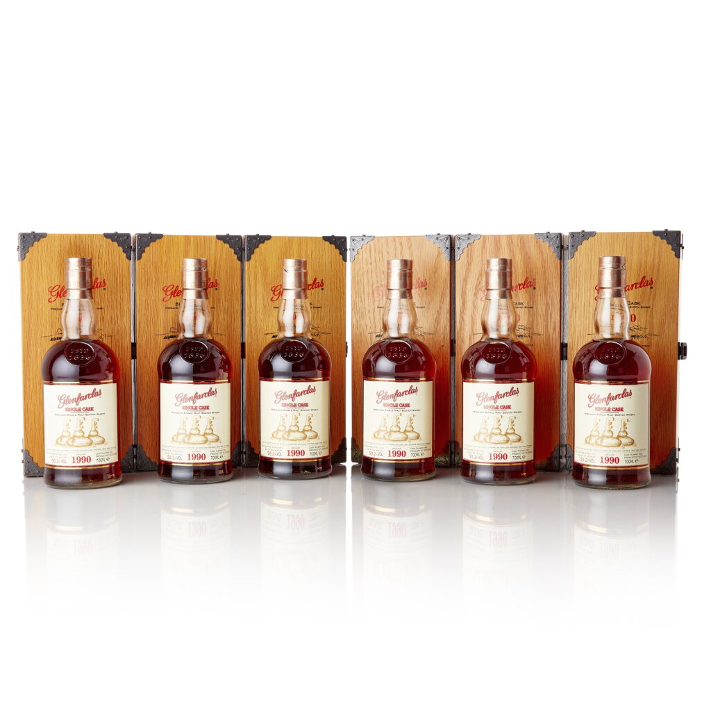 View full screen - View 1 of Lot 1534. Glenfarclas Single Cask #1003 50.2 abv 1990 (6 BT70).