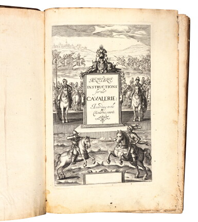 View full screen - View 1 of Lot 111. Cruso, Militarie instructions for the cavallrie, Cambridge, 1632, calf gilt, Ashburnham-Carlton House copy.
