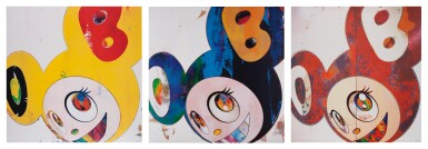 View full screen - View 1 of Lot 85. TAKASHI MURAKAMI | AND THEN, AND THEN AND THEN AND THEN AND THEN / LEMON PEPPER; AND THEN, AND THEN AND THEN AND THEN AND THEN / CREAM; AND AND THEN, WHEN THAT’S DONE….. I CHANGE. WHAT I WAS YESTERDAY IS CAST ASIDE, LIKE AN INSECT SHEDDING ITS SKIN.