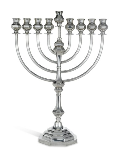View full screen - View 1 of Lot 289. An American Silver Large Menorah, Tiffany & Co., New York, Late 20th Century.