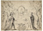 Allegorical scene of Monarchs, including Louis XIII of France, celebrating the accession to the Duchy of Savoy of Charles Emmanuel II, Prince of Piedmont, in 1638