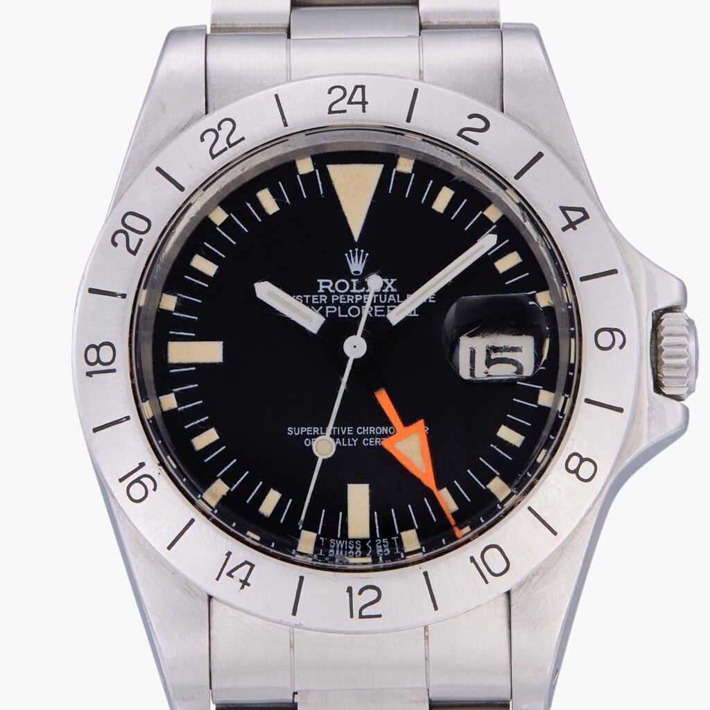 View full screen - View 1 of Lot 94. Explorer II 'Messner', Reference 1655 | A stainless steel wristwatch with date, 24-hour indication and bracelet | Circa 1979.