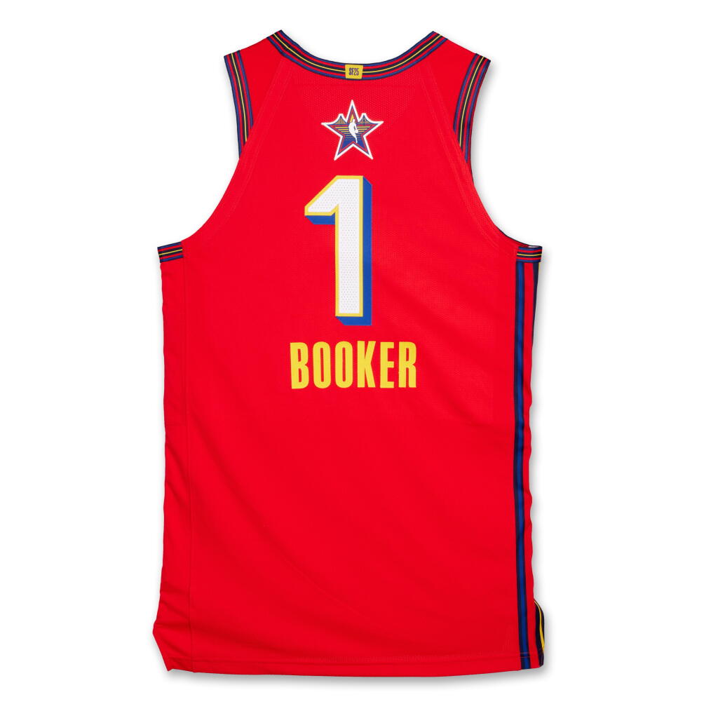 View full screen - View 1 of Lot 45. Devin Booker ‘NBA All-Star’ Prototype Jersey.