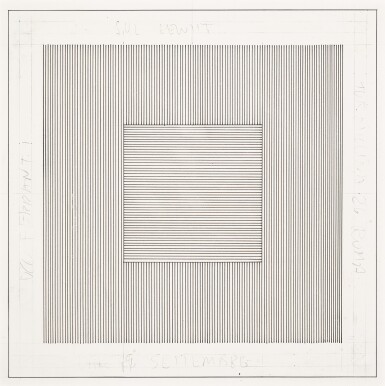 View full screen - View 1 of Lot 817. SOL LEWITT | WORKING DRAWING FOR POSTER.
