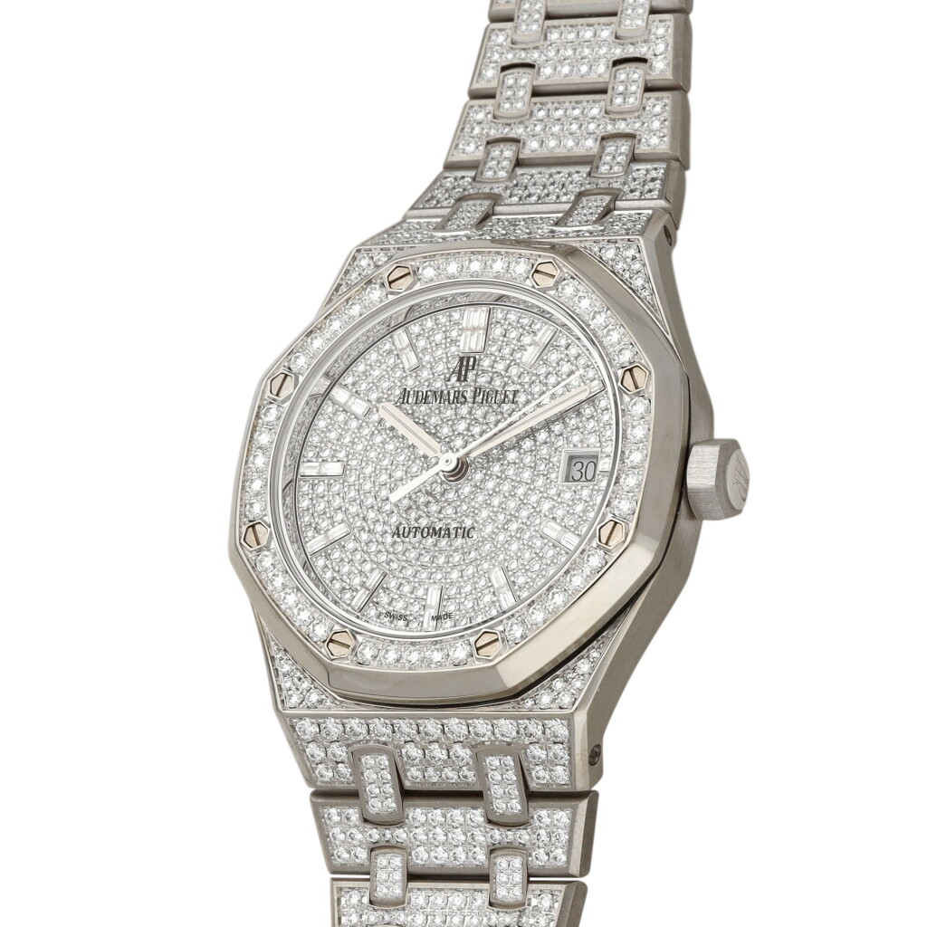 View full screen - View 1 of Lot 113. Royal Oak ‘Joaillerie’, Reference 15452BC.ZZ.1258BC.01 | A white gold and diamond-set wristwatch with date and bracelet | Circa 2018.
