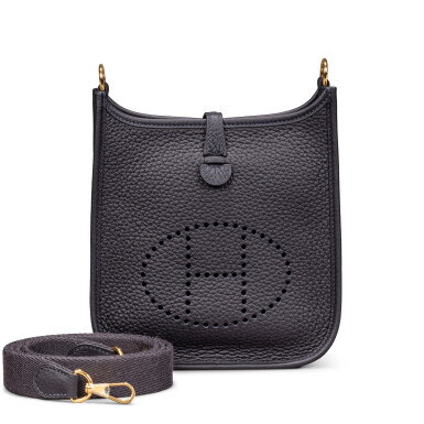 View full screen - View 1 of Lot 674. Bleu Caban Clémence Mini Evelyne Gold Hardware, 2023.