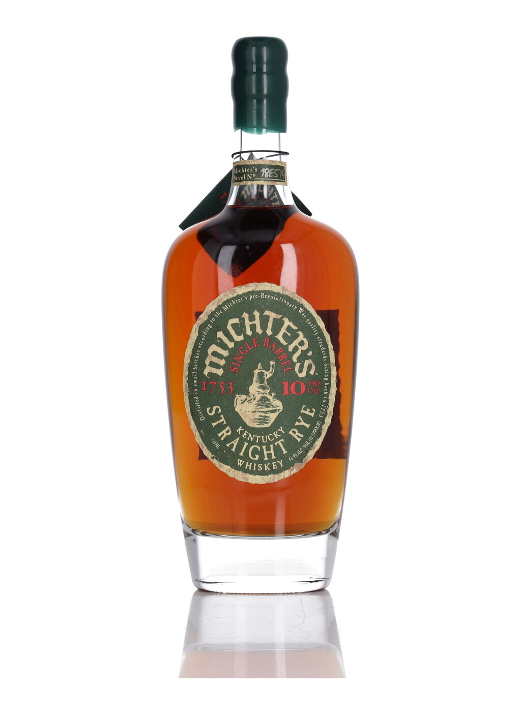 View full screen - View 1 of Lot 210. Michter's Single Barrel Rye 10 Year Old 92.8 Proof NV (1 Bottle 75cl).