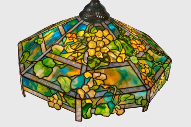 View full screen - View 1 of Lot 361. "Nasturtium Trellis" Chandelier.