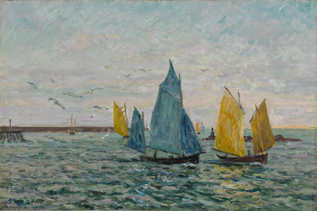Voir en plein écran - Voir 1 du lot 54. Le Rentrée des bateaux crevettiers, Le Croisic.