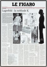 Reproduction of a plate from Le Figaro « Lagerfeld : la méthode K »