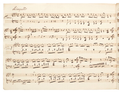 View full screen - View 1 of Lot 74. W. A. Mozart---E. A. Förster. Scribal copy of the Variations on a Theme by Sarti, K. Anh.289 (Anh.C 26.06), late C18th?.