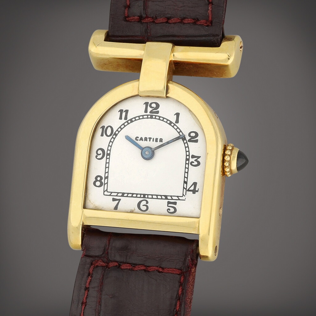 View full screen - View 1 of Lot 9. Stirrup | A yellow gold wristwatch | Circa 1976.
