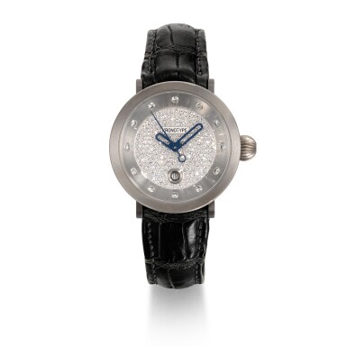 View full screen - View 1 of Lot 454. KRONOTYPE | REF MDQS-1F V2S LIMITED EDITION TITANIUM WRISTWATCH WITH DATE AND DIAMOND-SET DIAL CIRCA 2010.