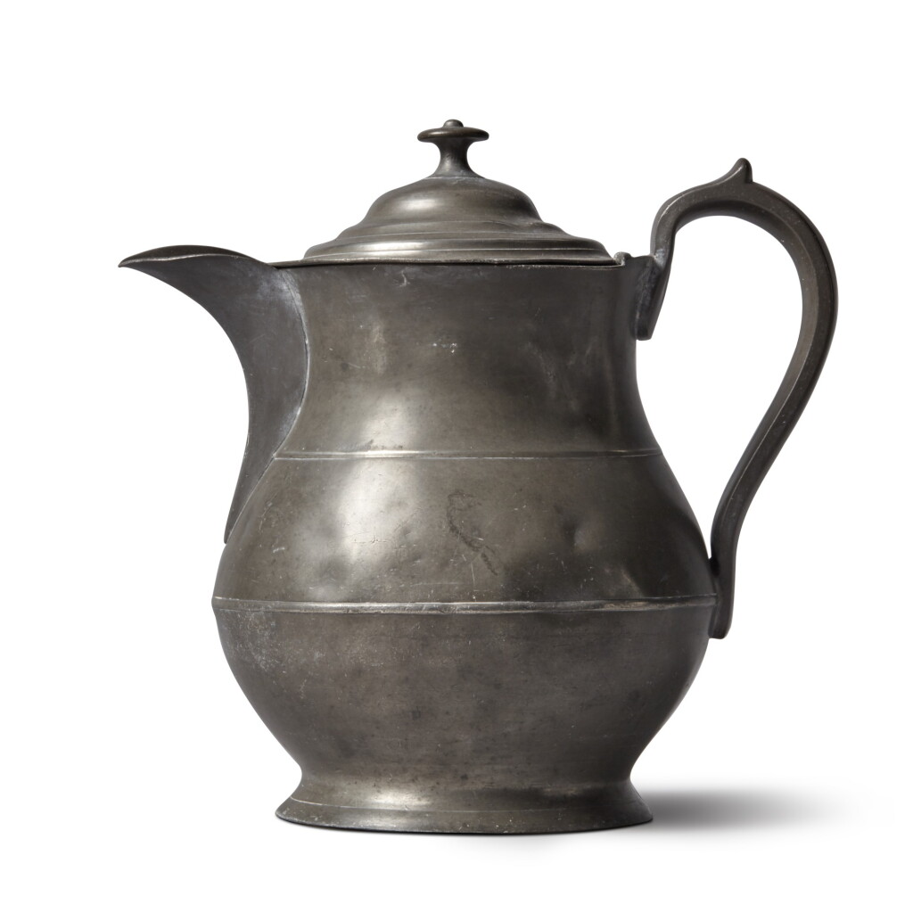 View full screen - View 1 of Lot 609. Fine Pewter Water Pitcher, Thomas Boardman, Hartford, Connecticut, Circa 1800.