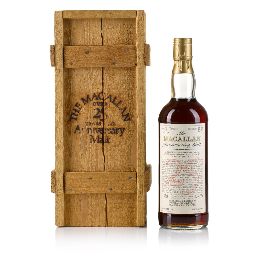 View full screen - View 1 of Lot 11. The Macallan 25 Year Old Anniversary Malt 43.0 abv 1957 (1 Bottle 75cl).