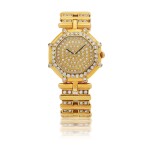 GERALD GENTA | YELLOW GOLD AND DIAMOND-SET BRACELET WATCH CIRCA 1980