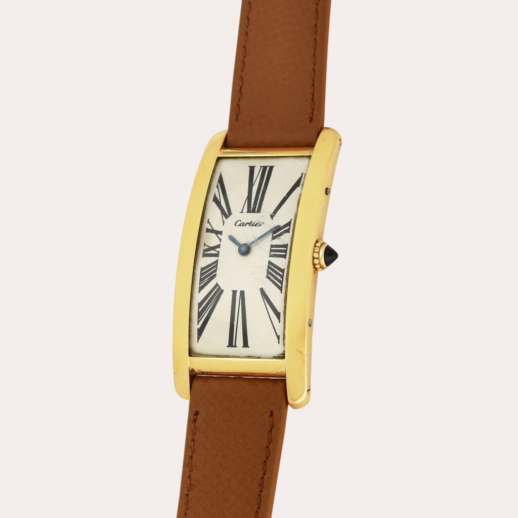 View full screen - View 1 of Lot 55. Tank Cintrée | A yellow gold wristwatch | Circa 1929.