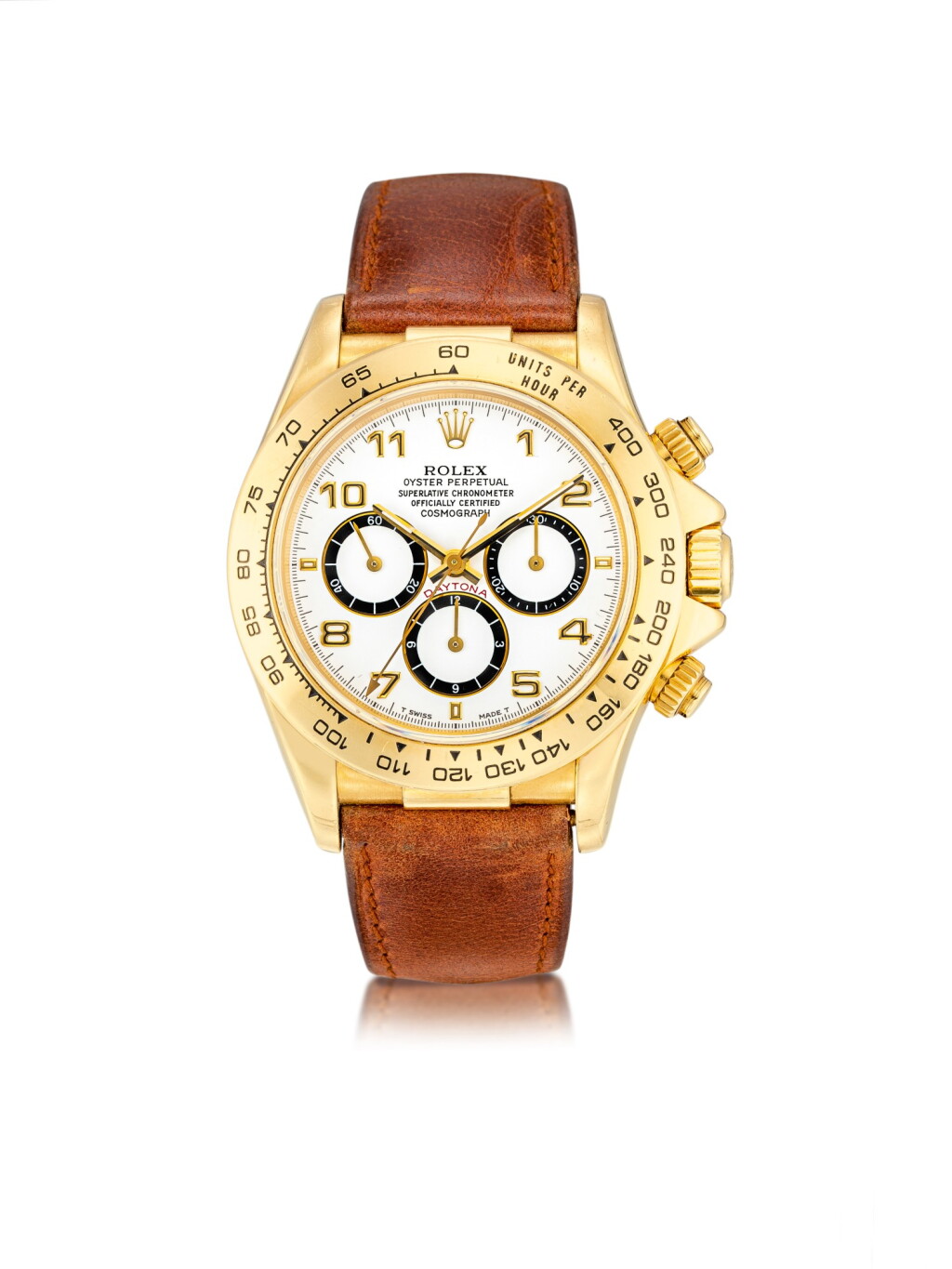 View full screen - View 1 of Lot 8023. Rolex | Cosmograph Daytona "Inverted 6", Reference 16518, A yellow gold chronograph wristwatch, Circa 1991 | 勞力士 | Cosmograph Daytona "Inverted 6" 型號16518 黃金計時腕錶,約1991年製.