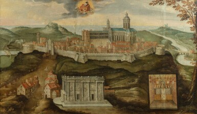 View full screen - View 1 of Lot 520. Loreto, a view of the Basilica della Santa Casa.