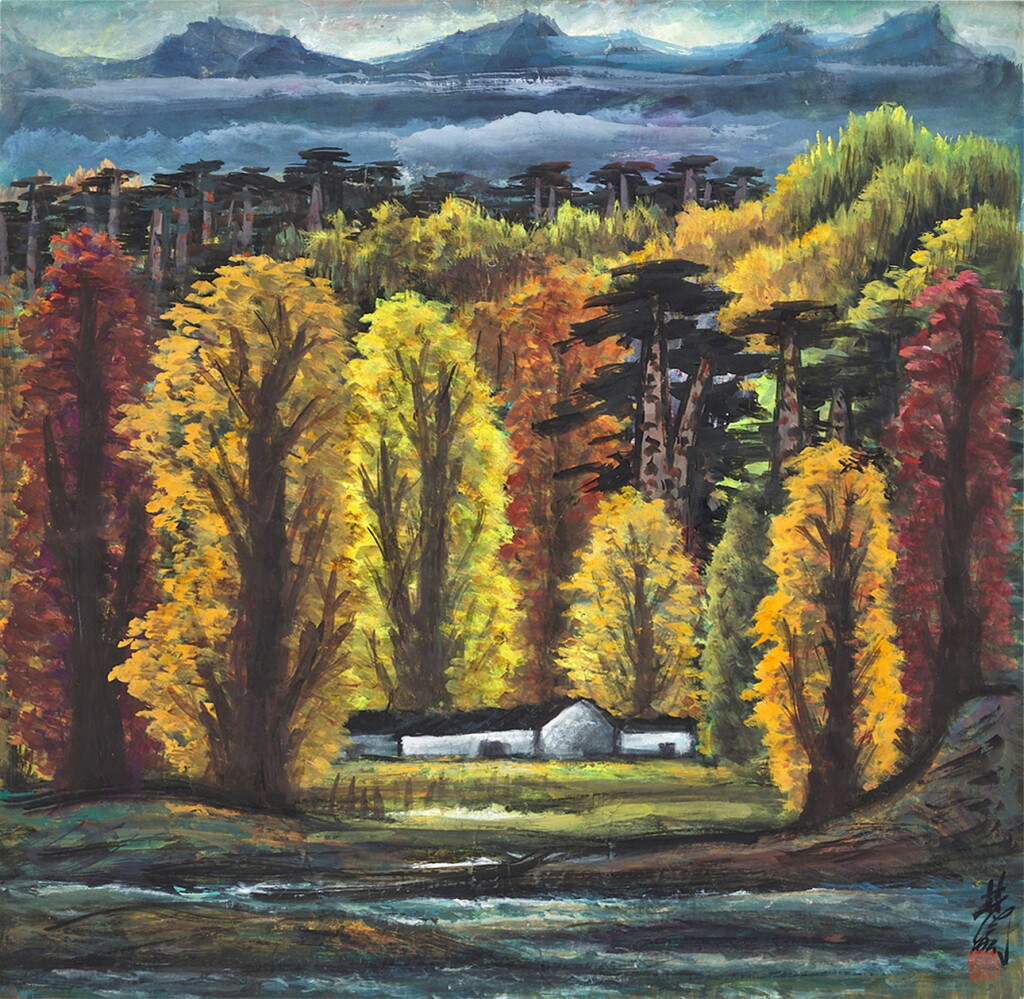 View full screen - View 1 of Lot 1548. Lin Fengmian 林風眠 | Autumn Woods 秋林.