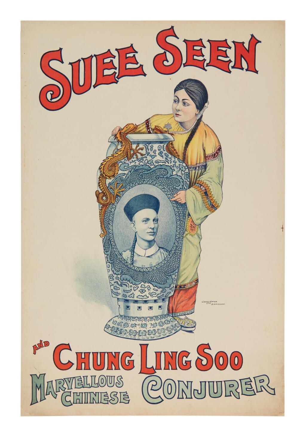 View full screen - View 1 of Lot 573. Suee Seen (Olive "Dot" Path Robinson) & Chung Ling Soo (William Ellsworth Robinson) | Husband and wife.
