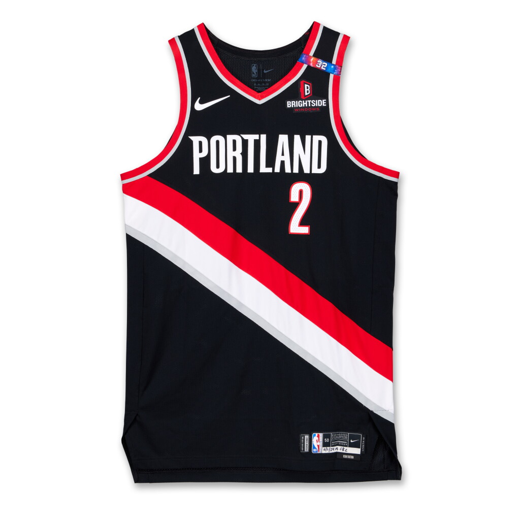 View full screen - View 1 of Lot 154. Deandre Ayton Portland Trail Blazers 2024-2025 Game Worn Icon Edition Jersey.