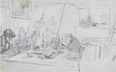 View full screen - View 1 of Lot 224. The artist's studio, London.