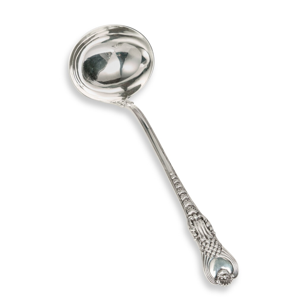 View full screen - View 1 of Lot 21. A Regency Silver Coburg Pattern Soup Ladle, Paul Storr, London, 1819.