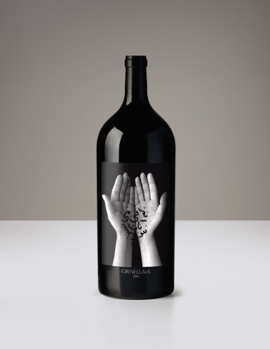 View full screen - View 1 of Lot 7. 1 IMPERIAL (6L) ORNELLAIA, VENDEMMIA D’ARTISTA, 'LA TENSIONE' BY SHIRIN NESHAT 2016 & DINNER AT RISTORANTE ORNELLAIA IN ZURICH FOR 6.