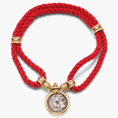 View full screen - View 1 of Lot 782. Gold, Ancient Coin, Ruby and Diamond 'Monete' Necklace.