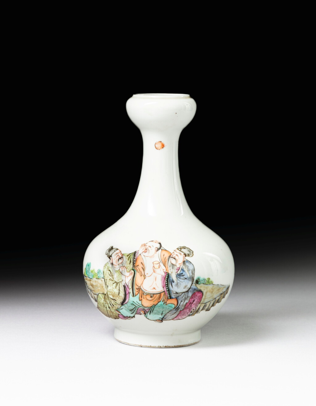 View full screen - View 1 of Lot 83. A famille-rose 'immortals' garlic-mouth vase, Qing dynasty, 18th century.