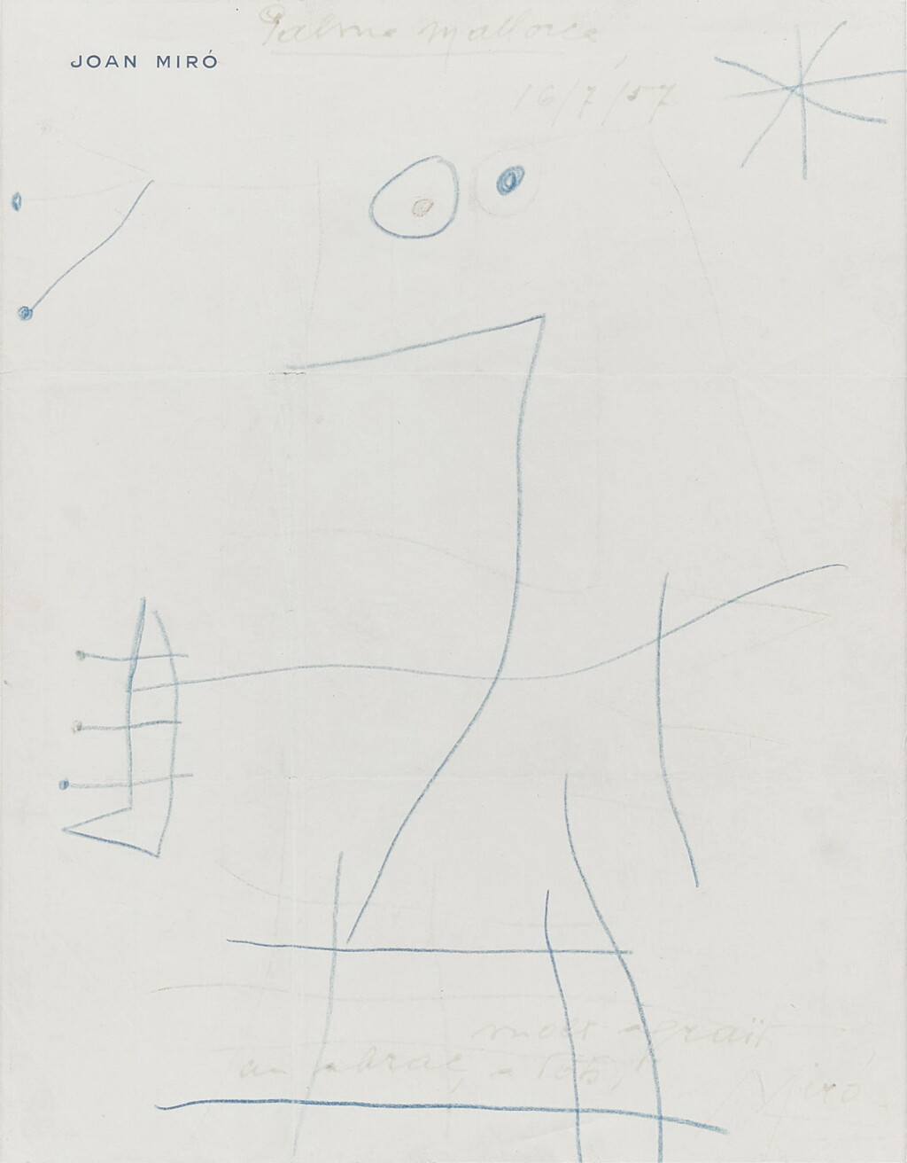 View full screen - View 1 of Lot 1255. Joan Miró 胡安・米羅 | Sans titre 無題.