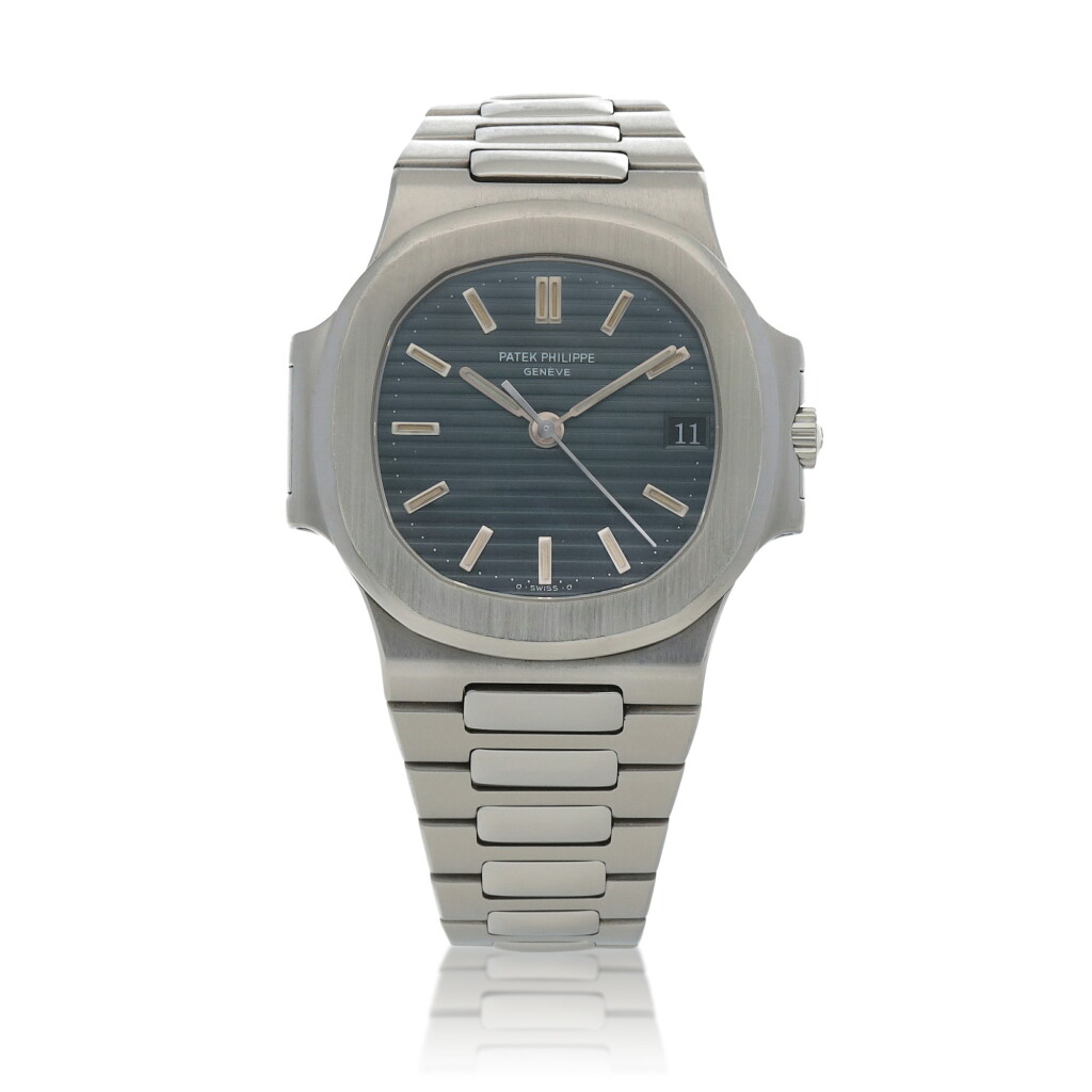 View full screen - View 1 of Lot 6. Nautilus, Ref. 3800/1 Stainless steel wristwatch with date and bracelet Circa 1995.