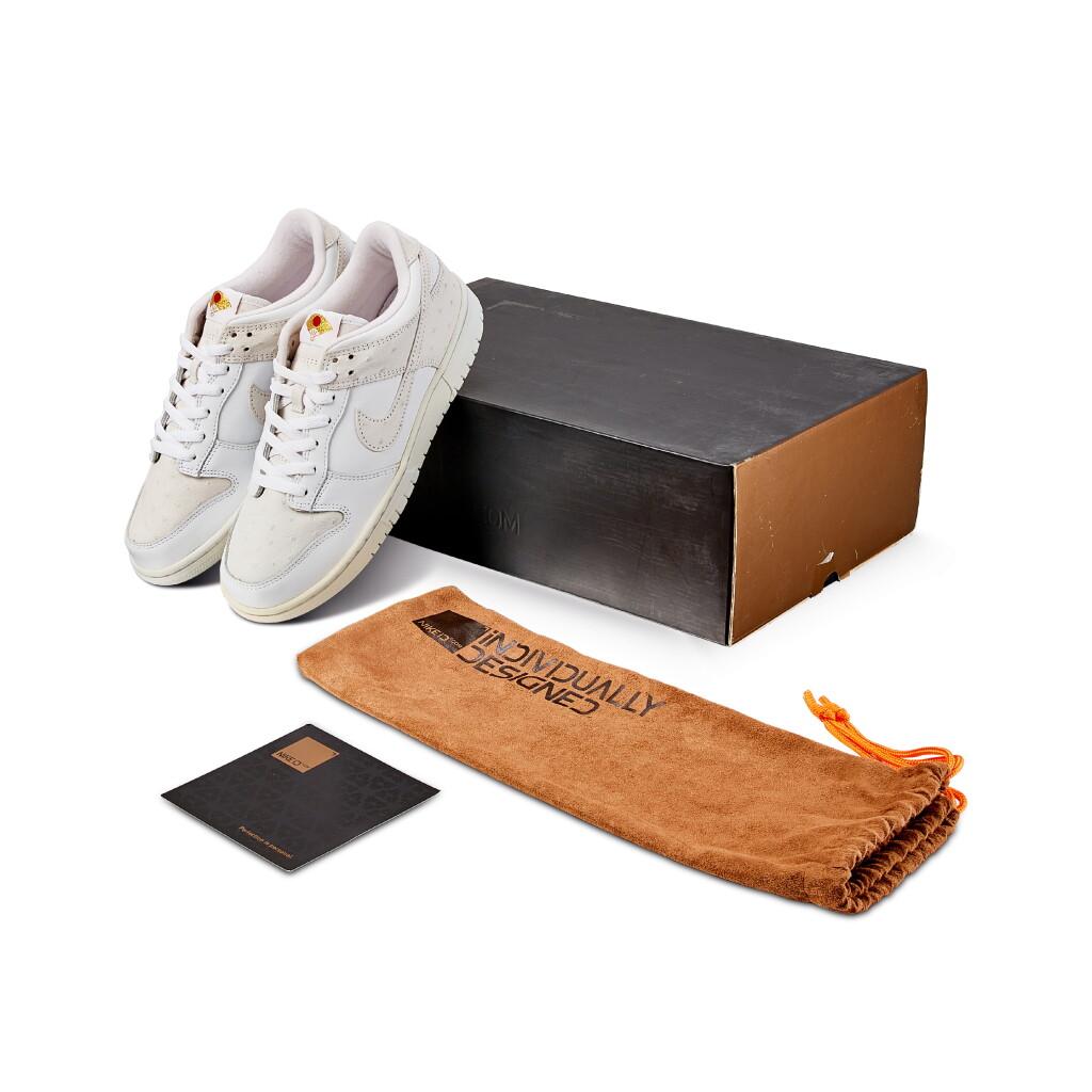 View full screen - View 1 of Lot 8644. Nike Dunk Low NikeiD Customized ‘White Dunk’ | Size 9.
