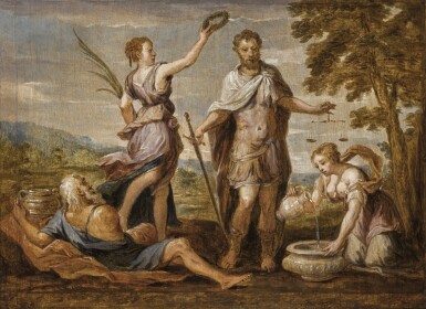 View full screen - View 1 of Lot 109. DAVID TENIERS THE YOUNGER, AFTER ANDREA SCHIAVONE | Scipio Africanus.