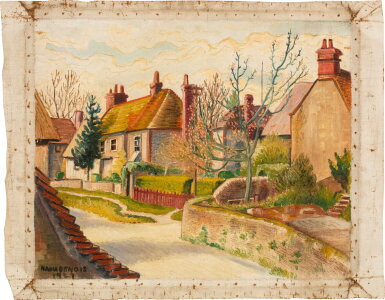 View full screen - View 1 of Lot 26. A Village in Spring | Un village au printemps.