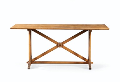 View full screen - View 1 of Lot 110. A neogothic carved oak table, mid 19th century.