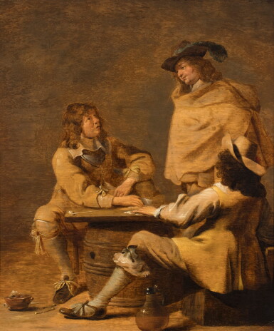 View full screen - View 1 of Lot 358. Three men smoking.
