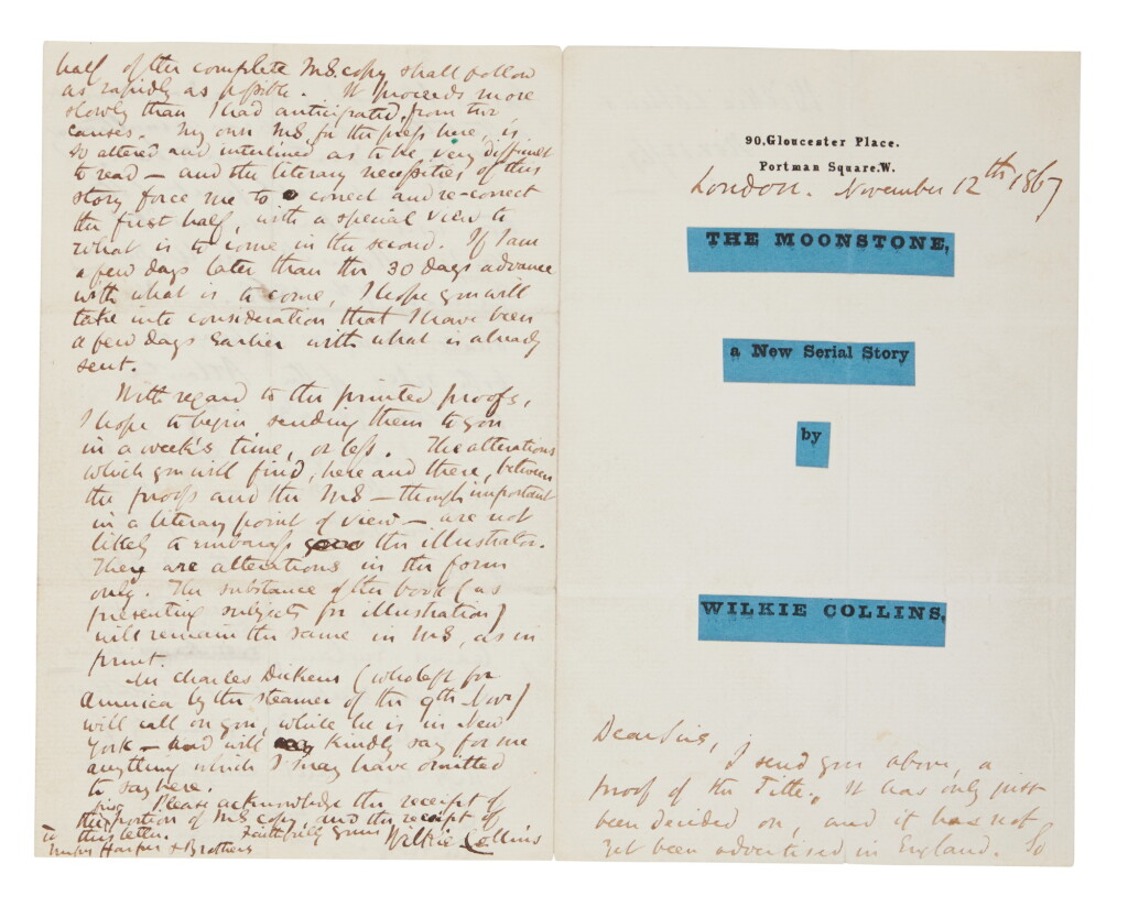 View full screen - View 1 of Lot 1028. Collins, Wilkie | The foundation of modern detective fiction.