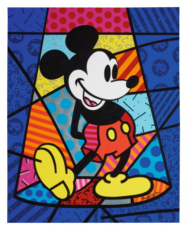 View full screen - View 1 of Lot 291. ROMERO BRITTO | SPOTLIGHT MICKEY/SURPRISE PARTY.