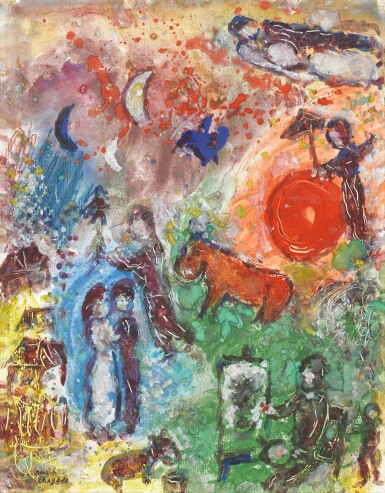 View full screen - View 1 of Lot 321. Hommage du peintre aux quatre saisons.
