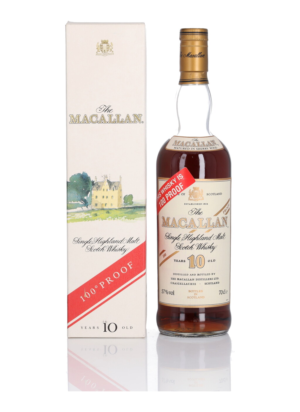 View full screen - View 1 of Lot 17. The Macallan 10 Year Old 100 Proof 57.0 abv NV (1 BT 70cl).