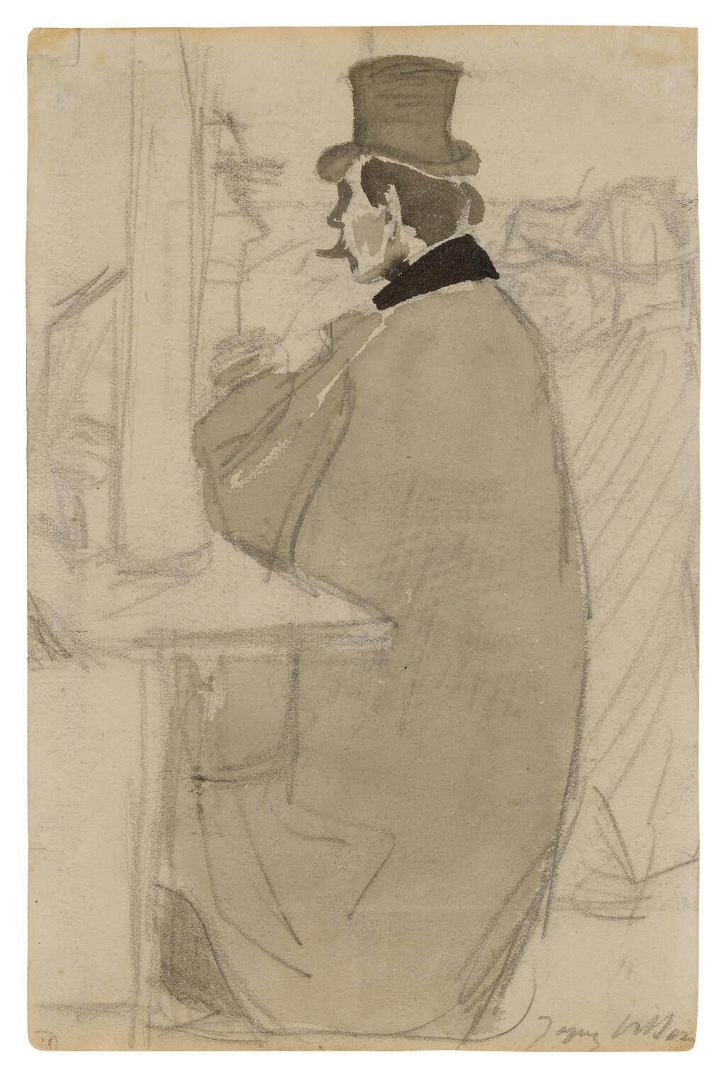 View full screen - View 1 of Lot 252. Au Concert rouge (recto); Portrait de femme (verso): A Double-Sided Work.